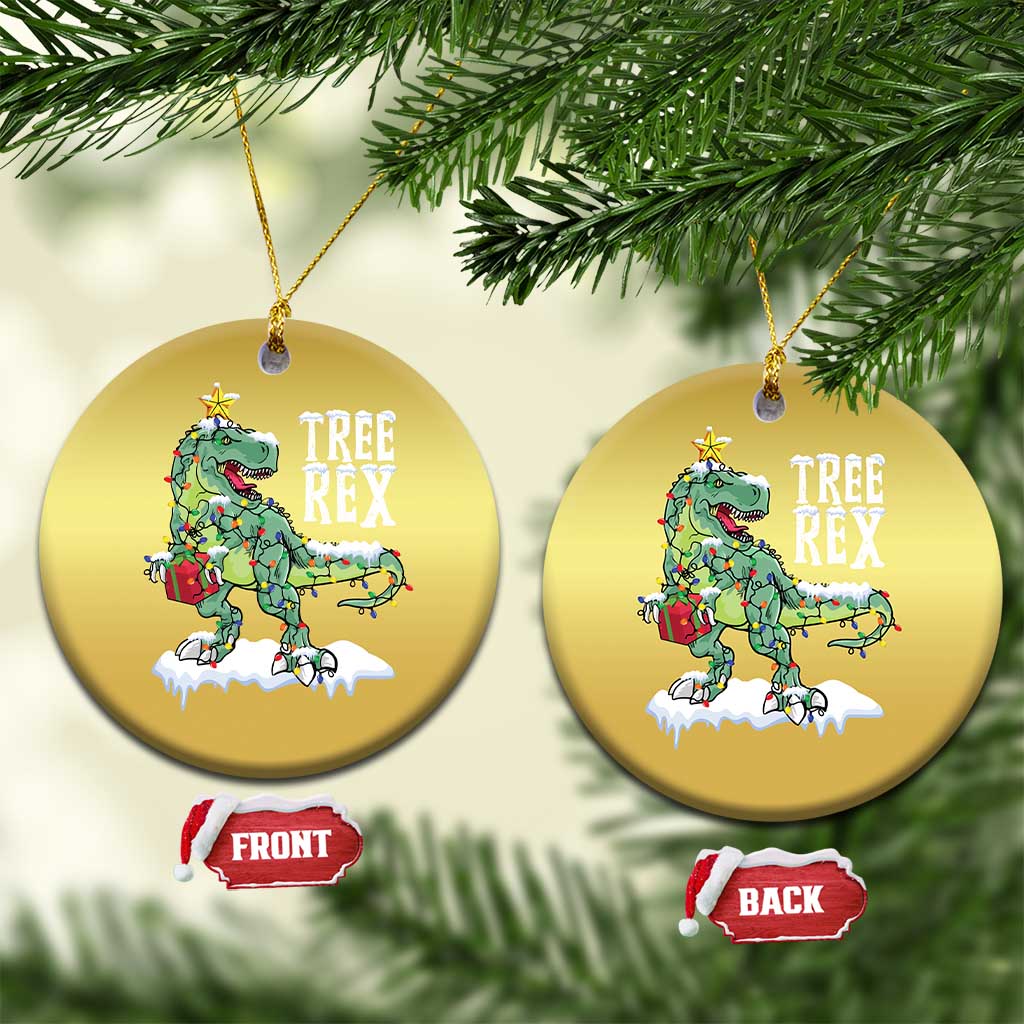 Funny Xmas Dinosaur Christmas Ornament Tree Rex Dinosaur Xmas Tree TS11
