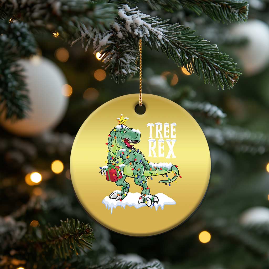 Funny Xmas Dinosaur Christmas Ornament Tree Rex Dinosaur Xmas Tree TS11