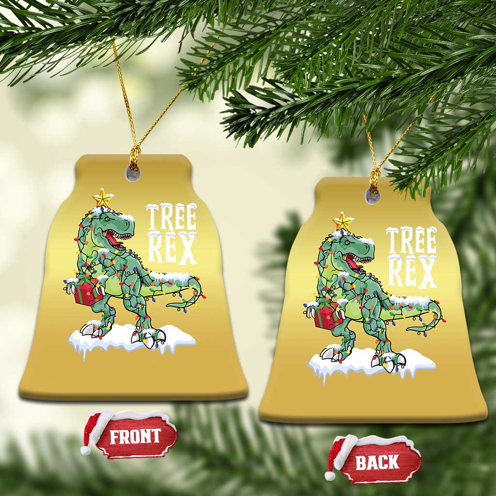 Funny Xmas Dinosaur Christmas Ornament Tree Rex Dinosaur Xmas Tree TS11