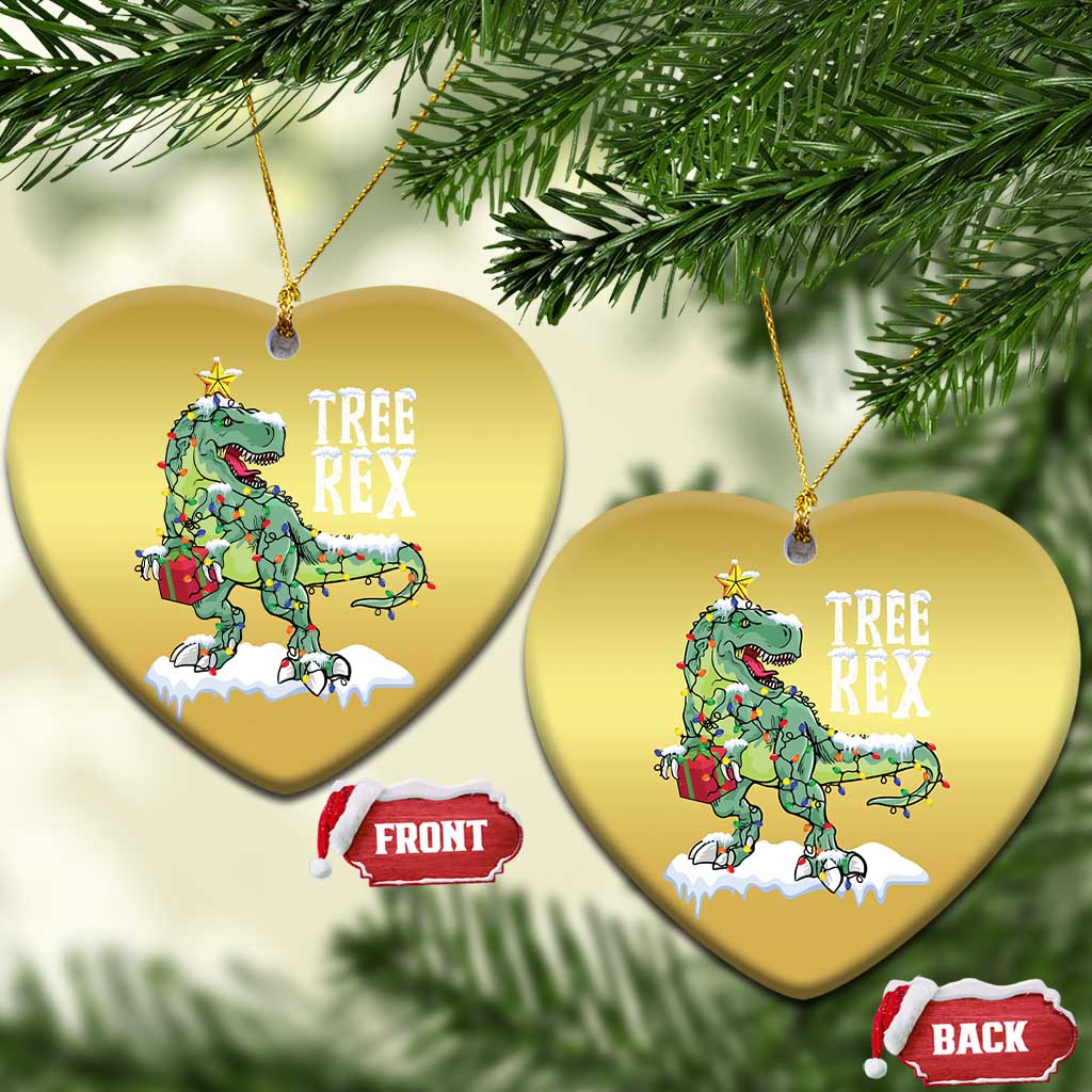 Funny Xmas Dinosaur Christmas Ornament Tree Rex Dinosaur Xmas Tree TS11