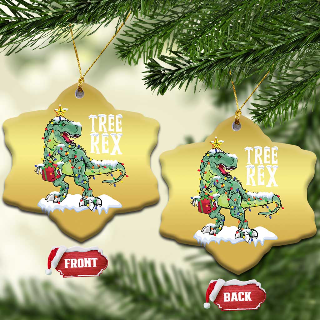 Funny Xmas Dinosaur Christmas Ornament Tree Rex Dinosaur Xmas Tree TS11