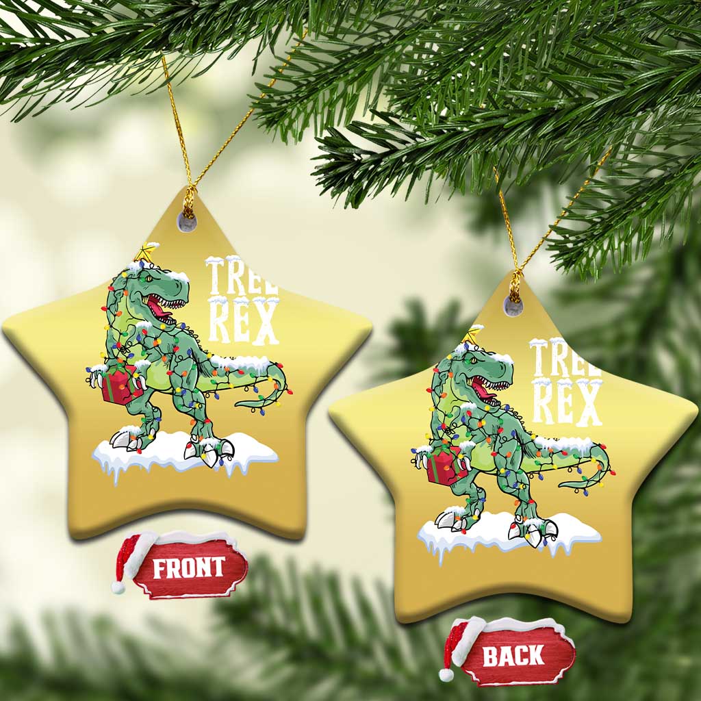 Funny Xmas Dinosaur Christmas Ornament Tree Rex Dinosaur Xmas Tree TS11