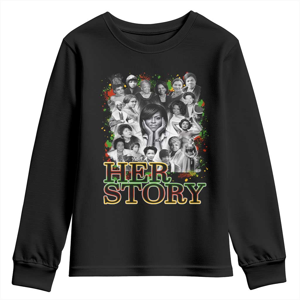Black Women History Youth Sweatshirt Her Story African American Month TS11