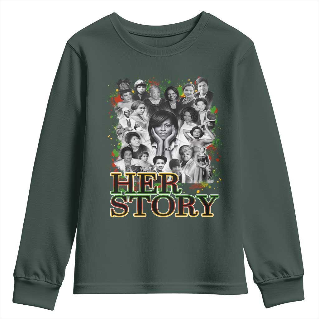 Black Women History Youth Sweatshirt Her Story African American Month TS11