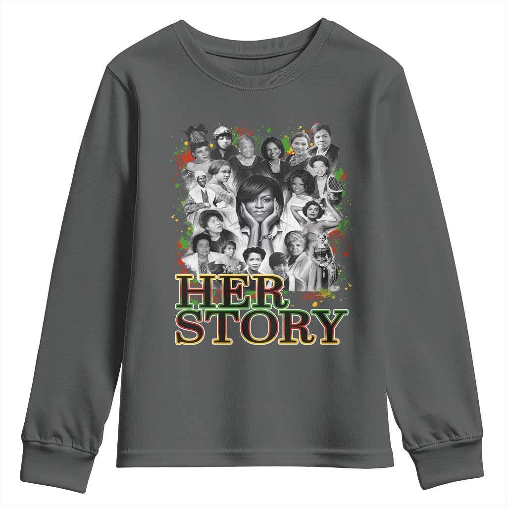 Black Women History Youth Sweatshirt Her Story African American Month TS11