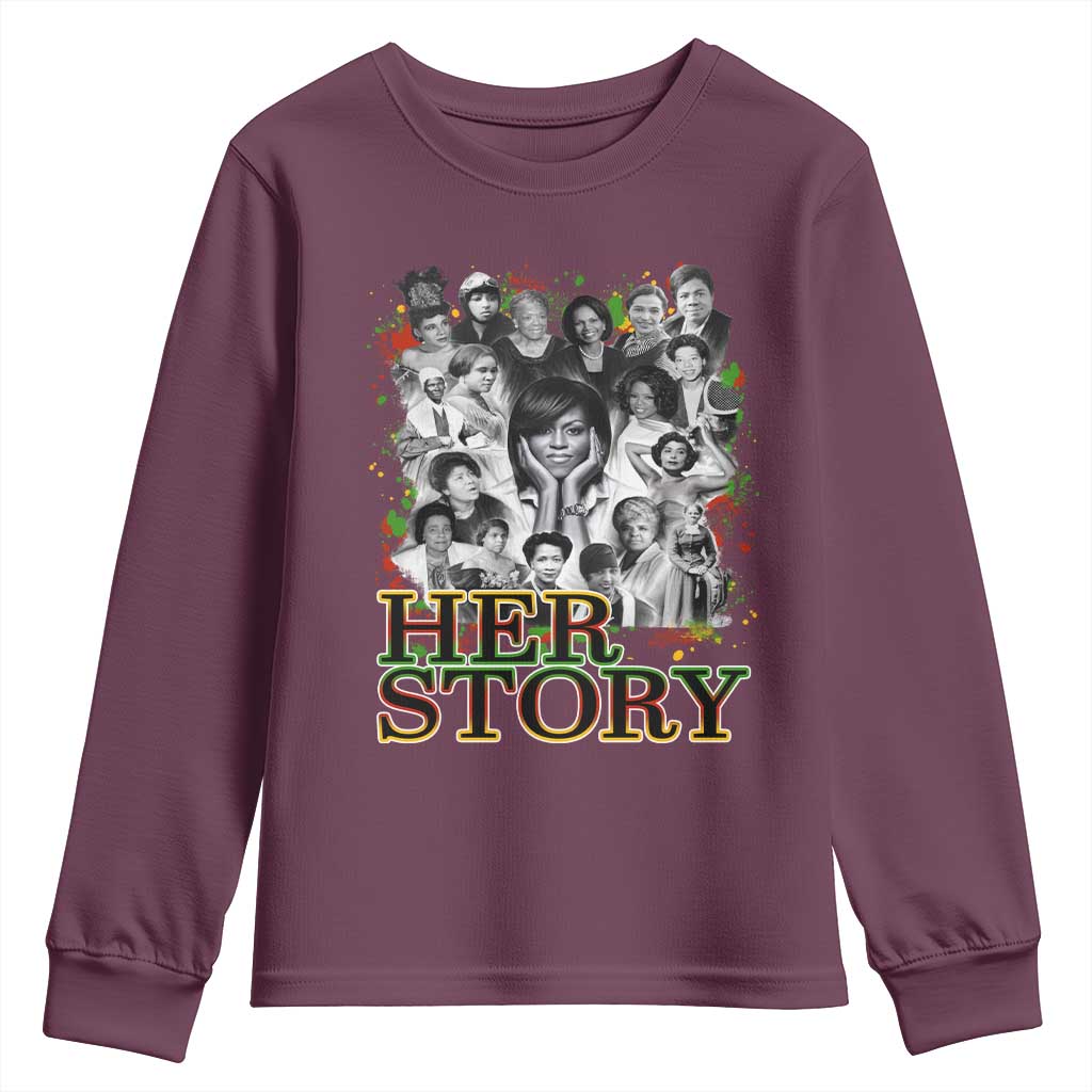 Black Women History Youth Sweatshirt Her Story African American Month TS11