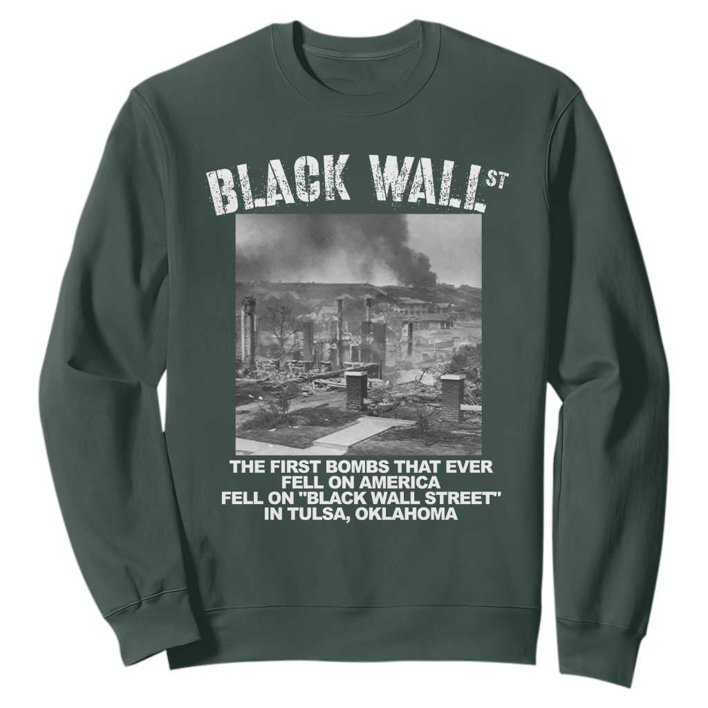 Black Wall Street First Bombs Sweatshirt Tulsa Oklahoma Black History Month African American Heritage TS11