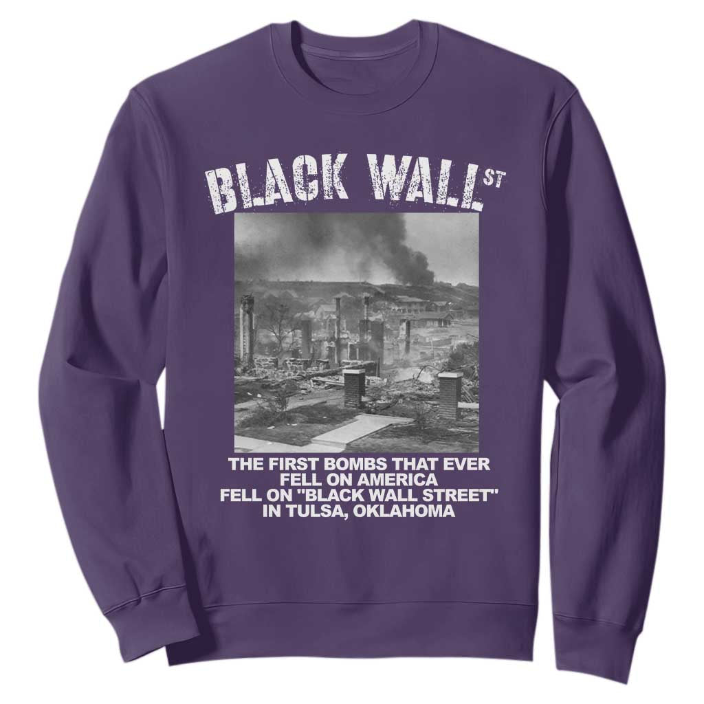 Black Wall Street First Bombs Sweatshirt Tulsa Oklahoma Black History Month African American Heritage TS11