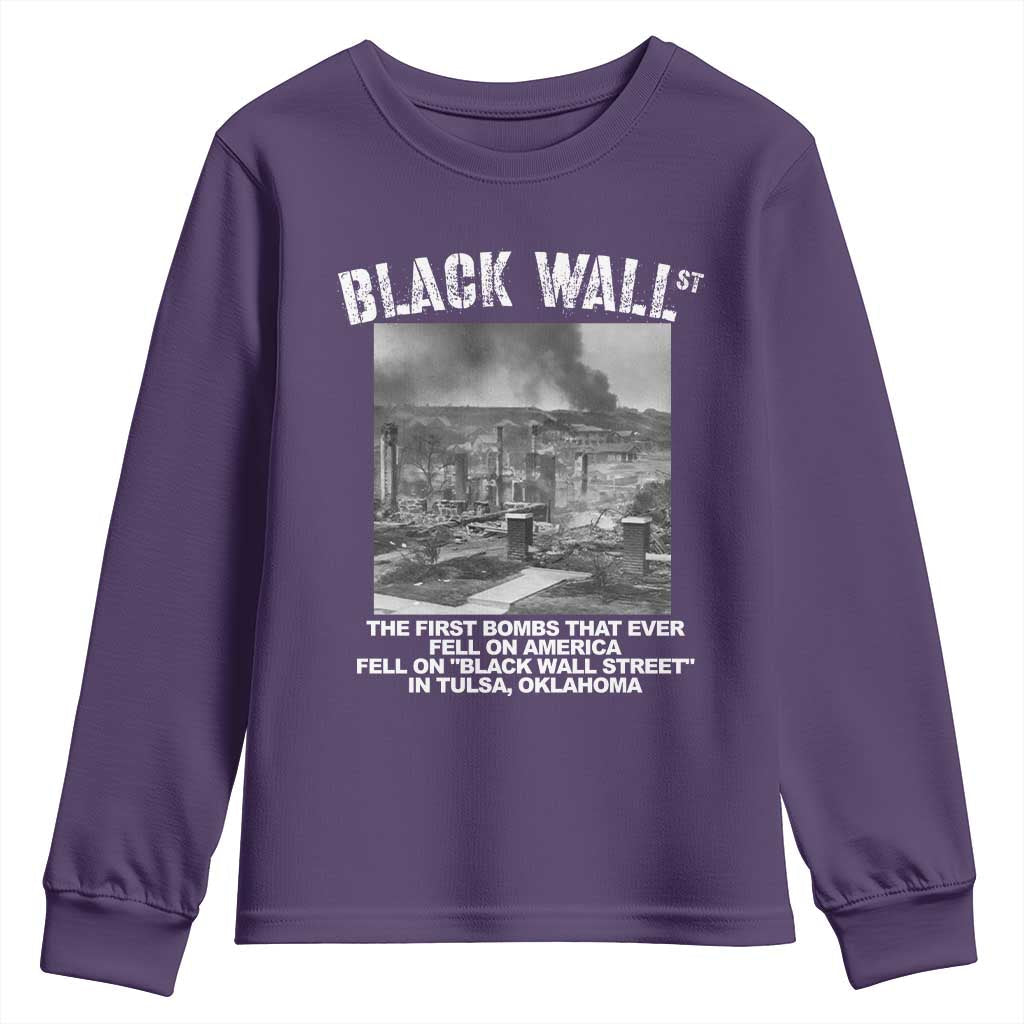 Black Wall Street First Bombs Youth Sweatshirt Tulsa Oklahoma Black History Month African American Heritage TS11