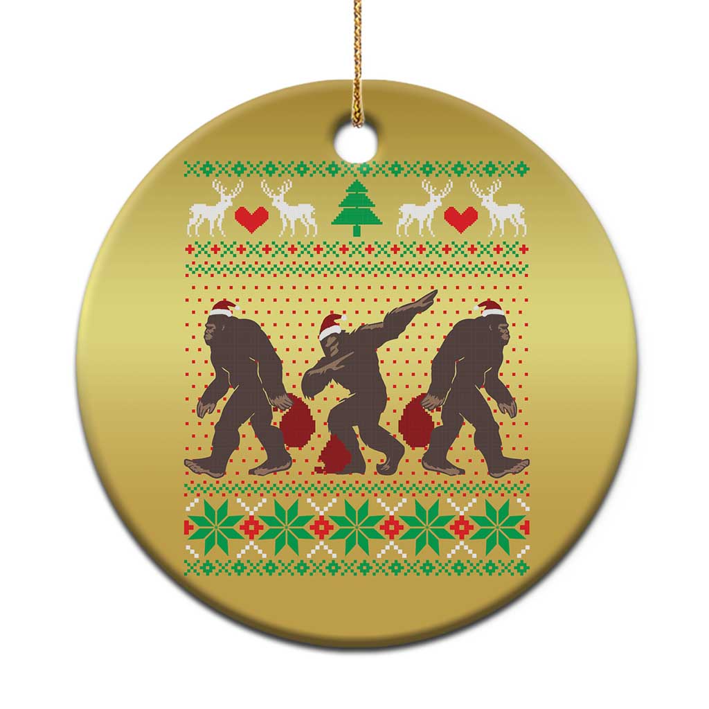 Funny Santa Bigfoot Squad Xmas Christmas Ornament TS11