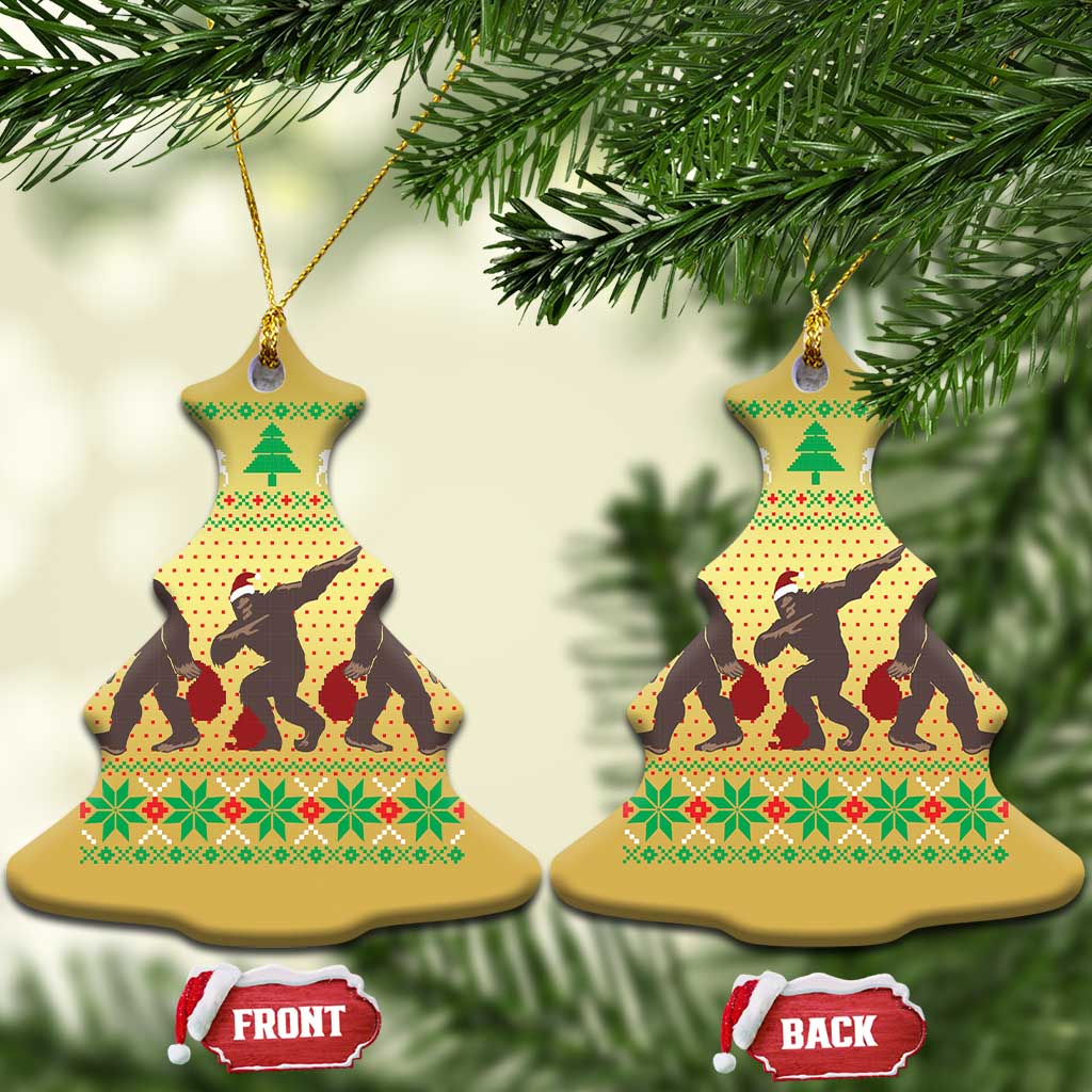 Funny Santa Bigfoot Squad Xmas Christmas Ornament TS11