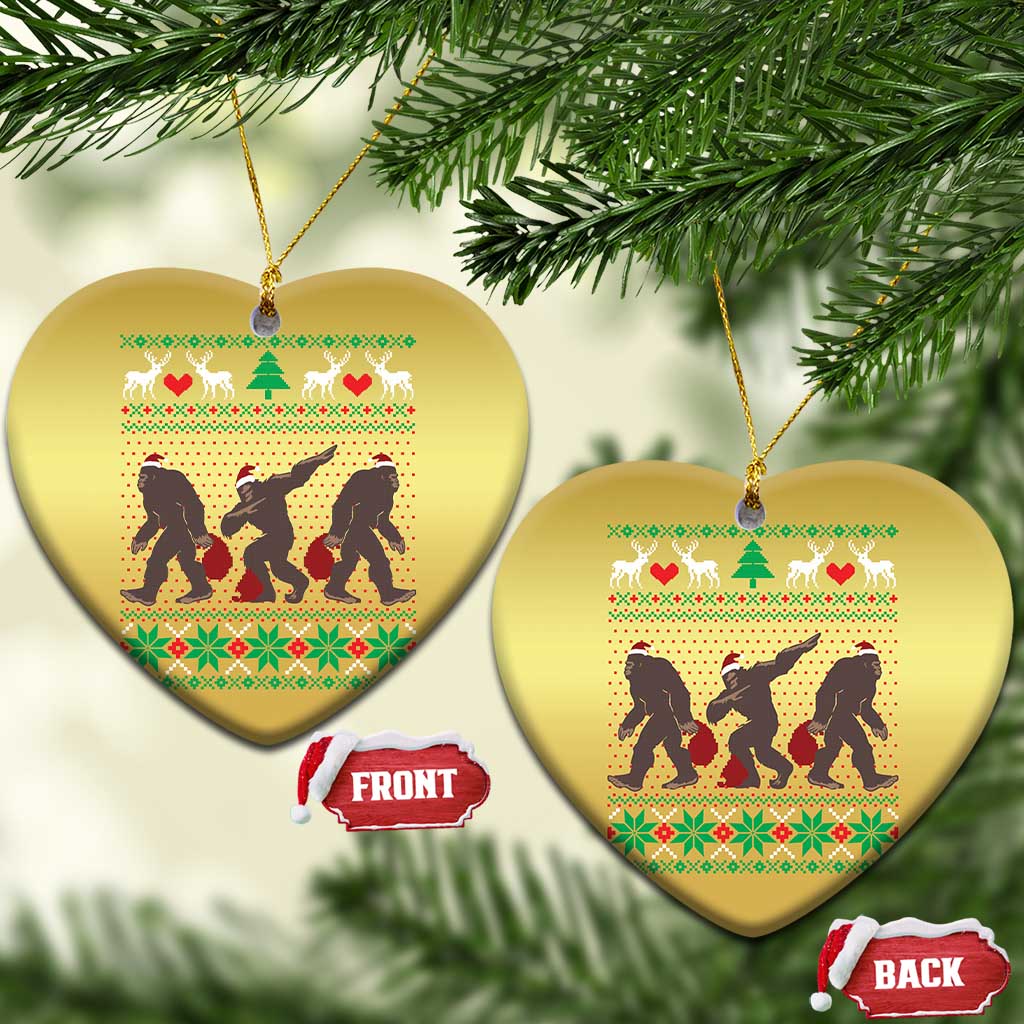 Funny Santa Bigfoot Squad Xmas Christmas Ornament TS11