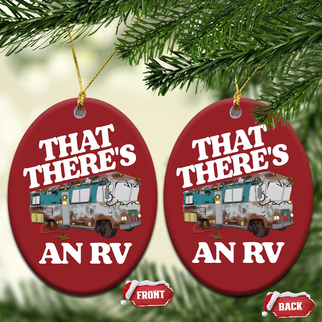 Funny Xmas Movie Christmas Ornament That There's An RV Led Lights Camping Motorhome TS11