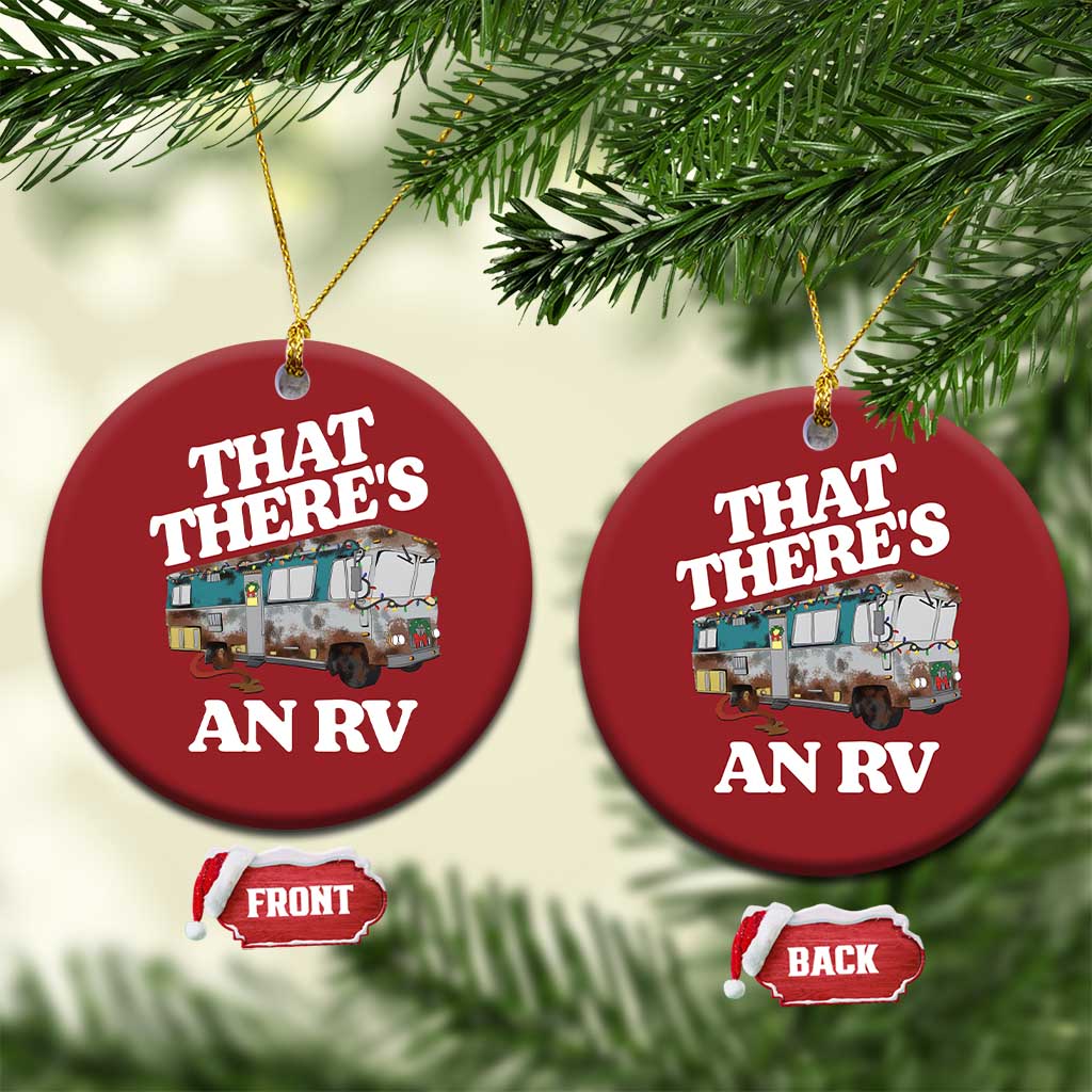 Funny Xmas Movie Christmas Ornament That There's An RV Led Lights Camping Motorhome TS11