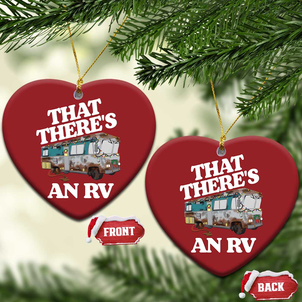 Funny Xmas Movie Christmas Ornament That There's An RV Led Lights Camping Motorhome TS11