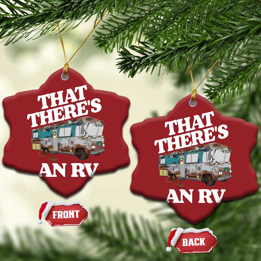 Funny Xmas Movie Christmas Ornament That There's An RV Led Lights Camping Motorhome TS11