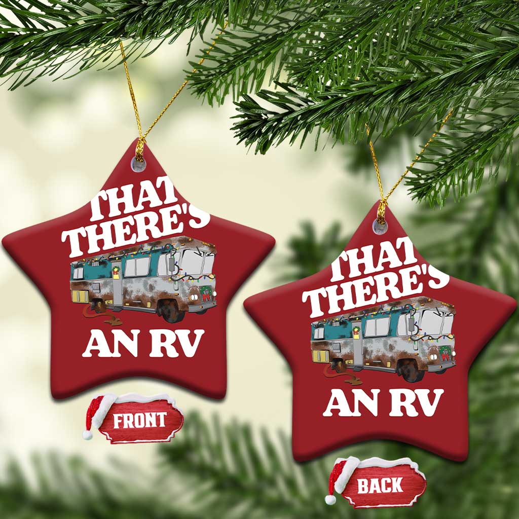 Funny Xmas Movie Christmas Ornament That There's An RV Led Lights Camping Motorhome TS11