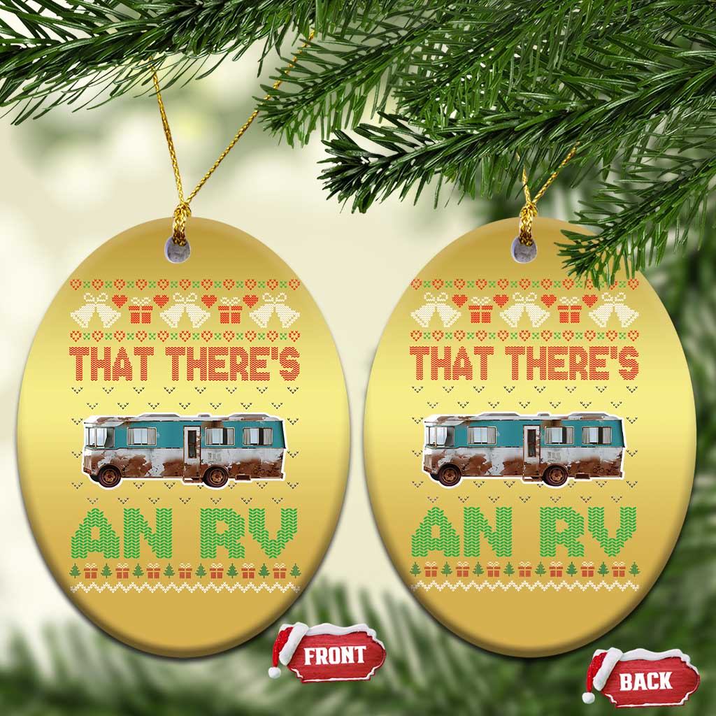 Funny Xmas Movie Christmas Ornament That There's An RV Camping Motorhome Bell TS11