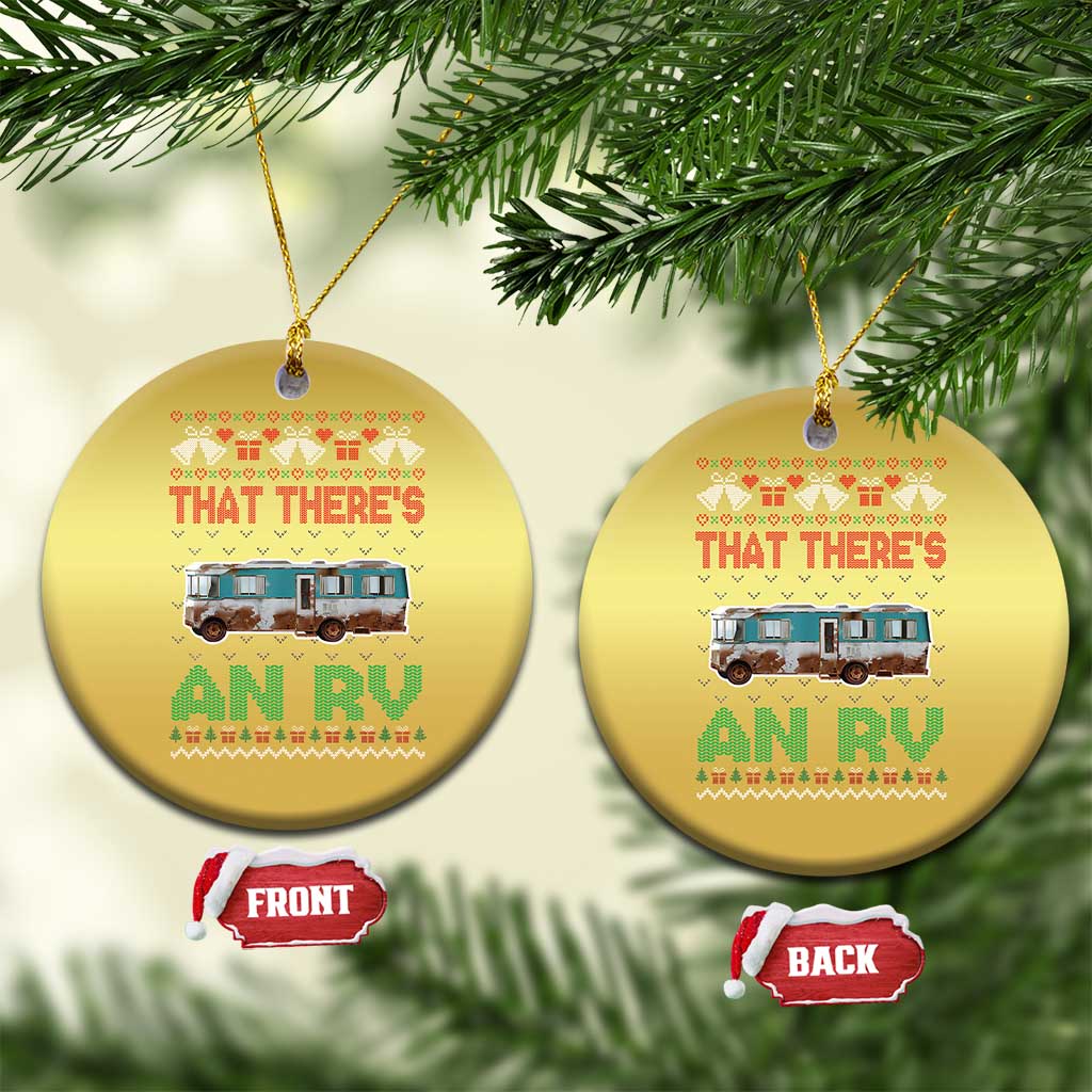 Funny Xmas Movie Christmas Ornament That There's An RV Camping Motorhome Bell TS11