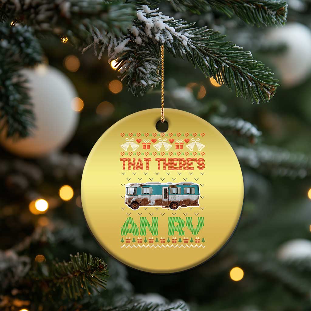 Funny Xmas Movie Christmas Ornament That There's An RV Camping Motorhome Bell TS11