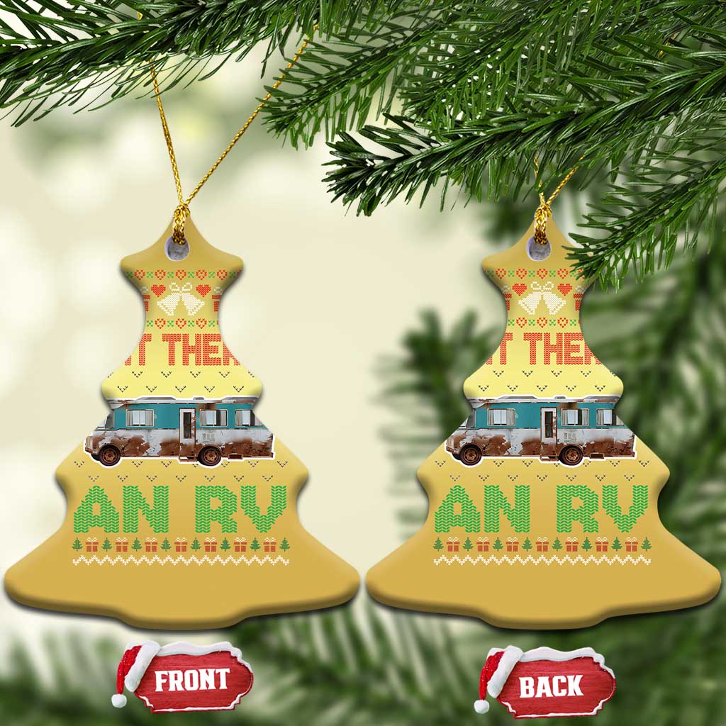 Funny Xmas Movie Christmas Ornament That There's An RV Camping Motorhome Bell TS11