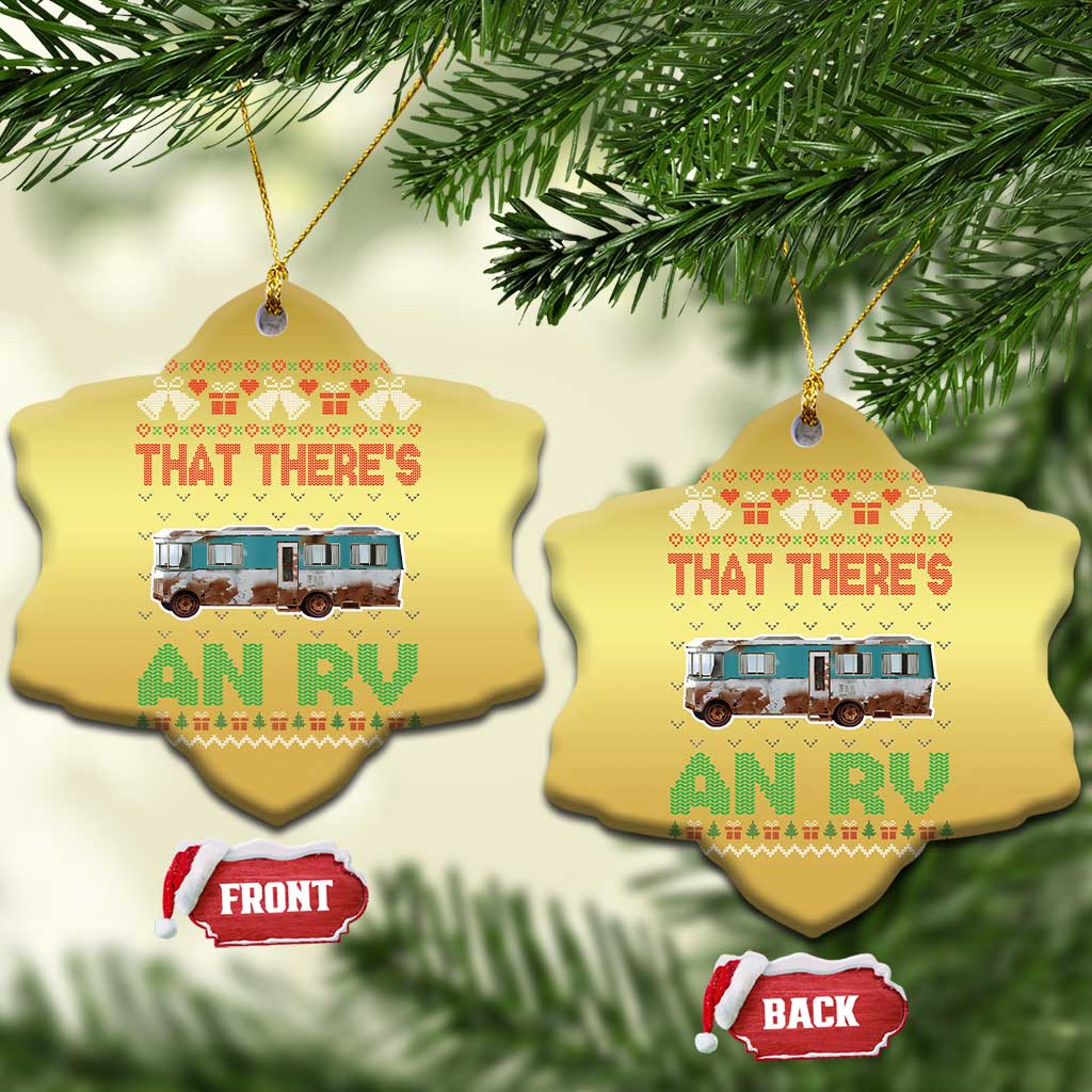 Funny Xmas Movie Christmas Ornament That There's An RV Camping Motorhome Bell TS11