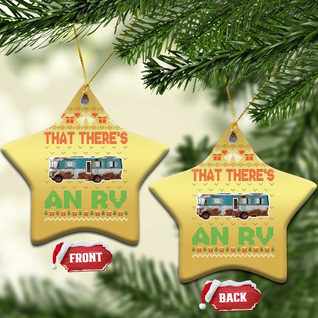 Funny Xmas Movie Christmas Ornament That There's An RV Camping Motorhome Bell TS11