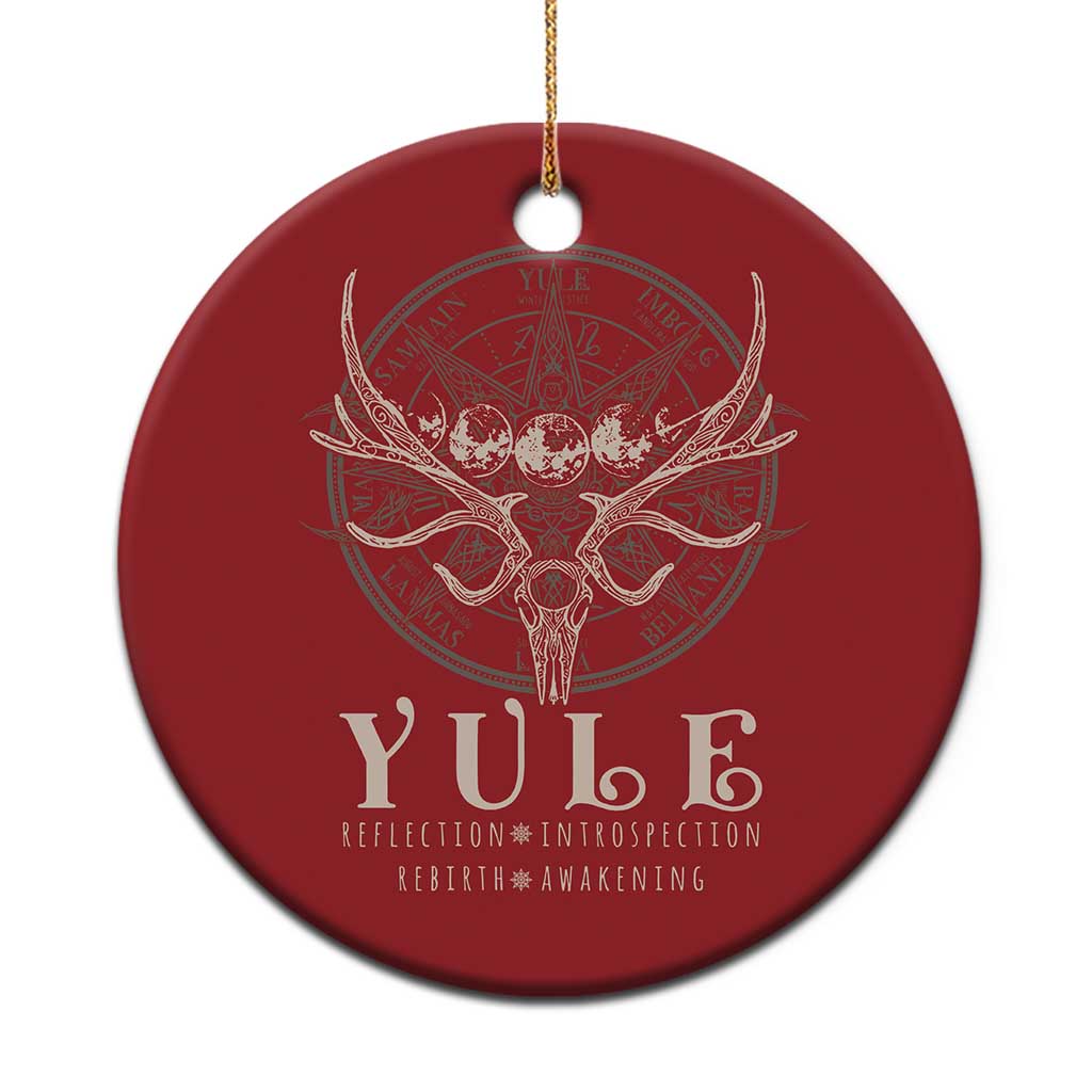 Yule Pagan Christmas Ornament Reflection Instrospection Rebirth Awakening TS11