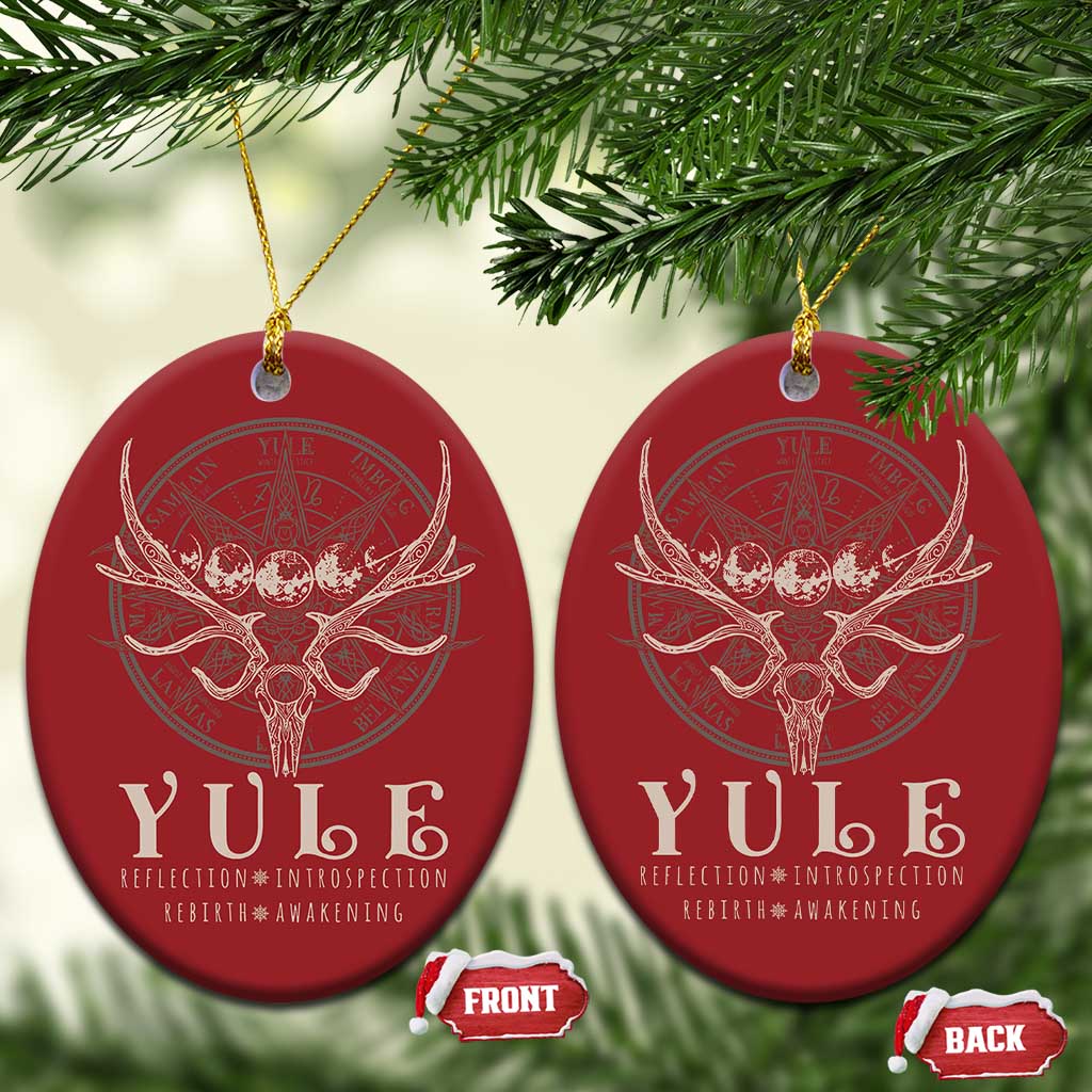 Yule Pagan Christmas Ornament Reflection Instrospection Rebirth Awakening TS11