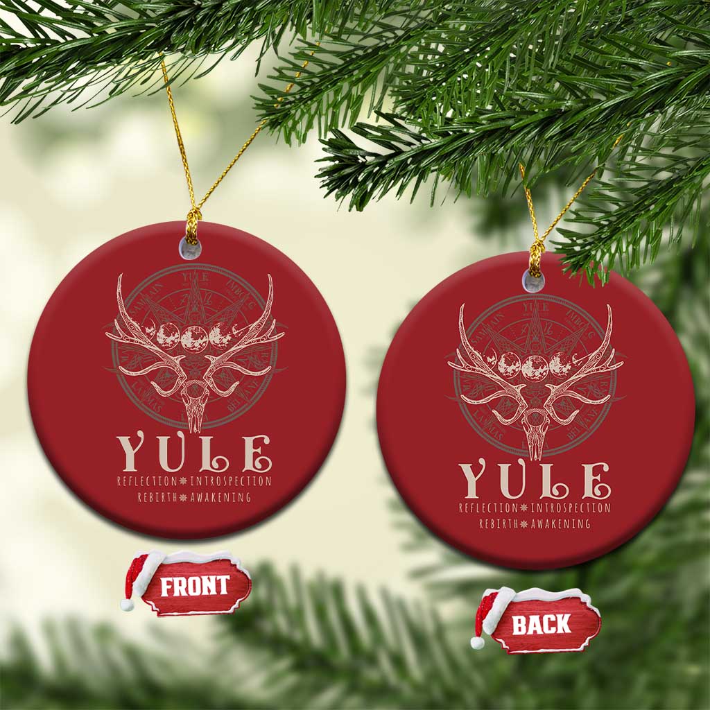 Yule Pagan Christmas Ornament Reflection Instrospection Rebirth Awakening TS11
