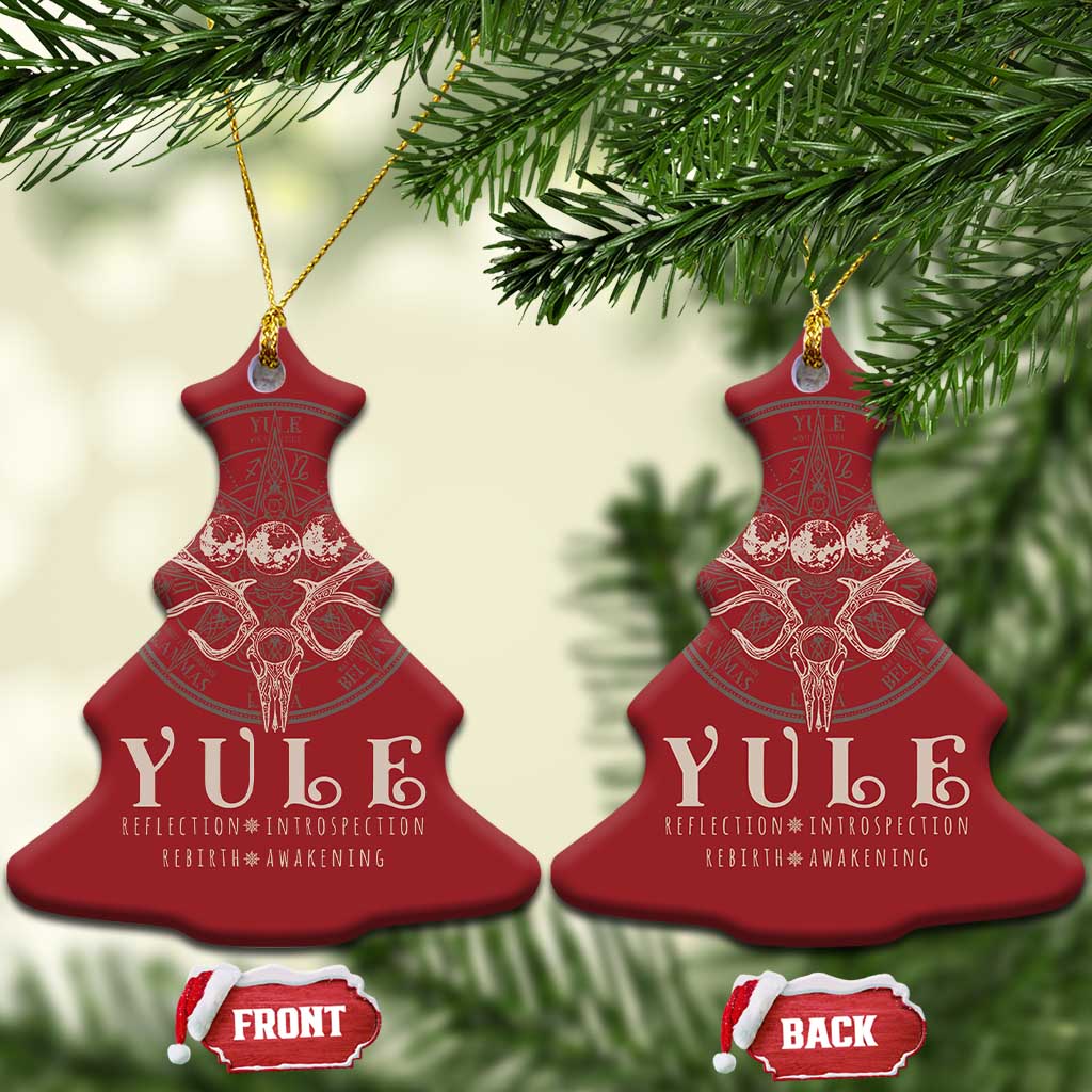 Yule Pagan Christmas Ornament Reflection Instrospection Rebirth Awakening TS11