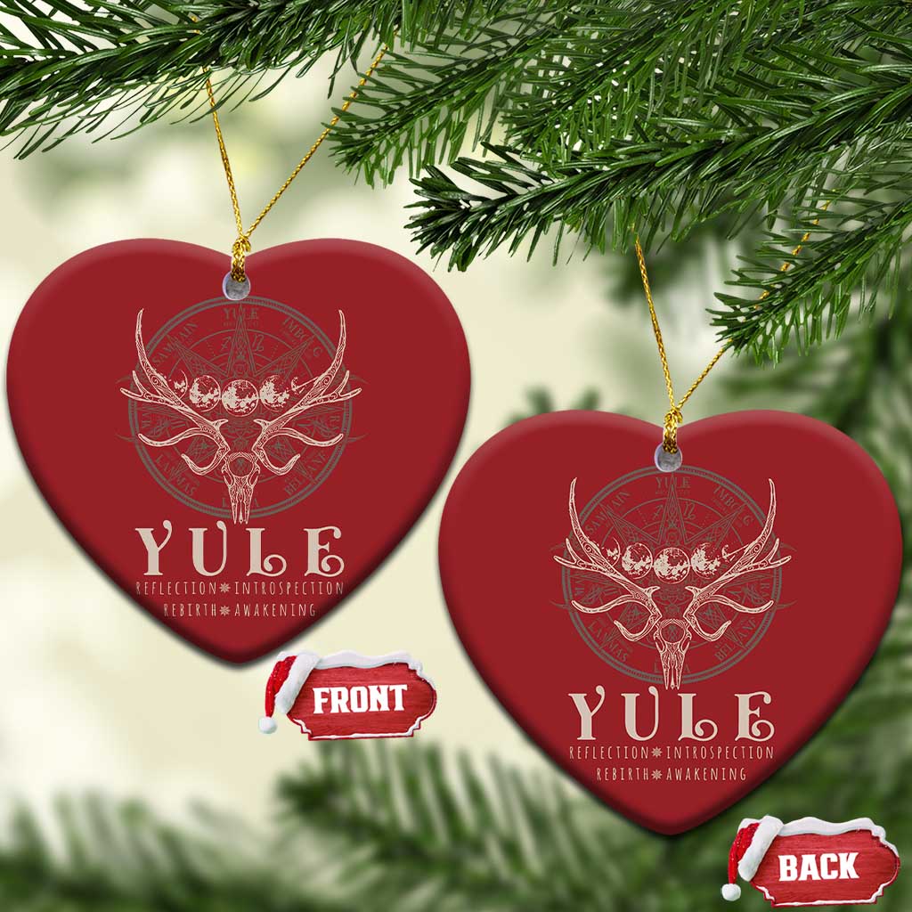 Yule Pagan Christmas Ornament Reflection Instrospection Rebirth Awakening TS11