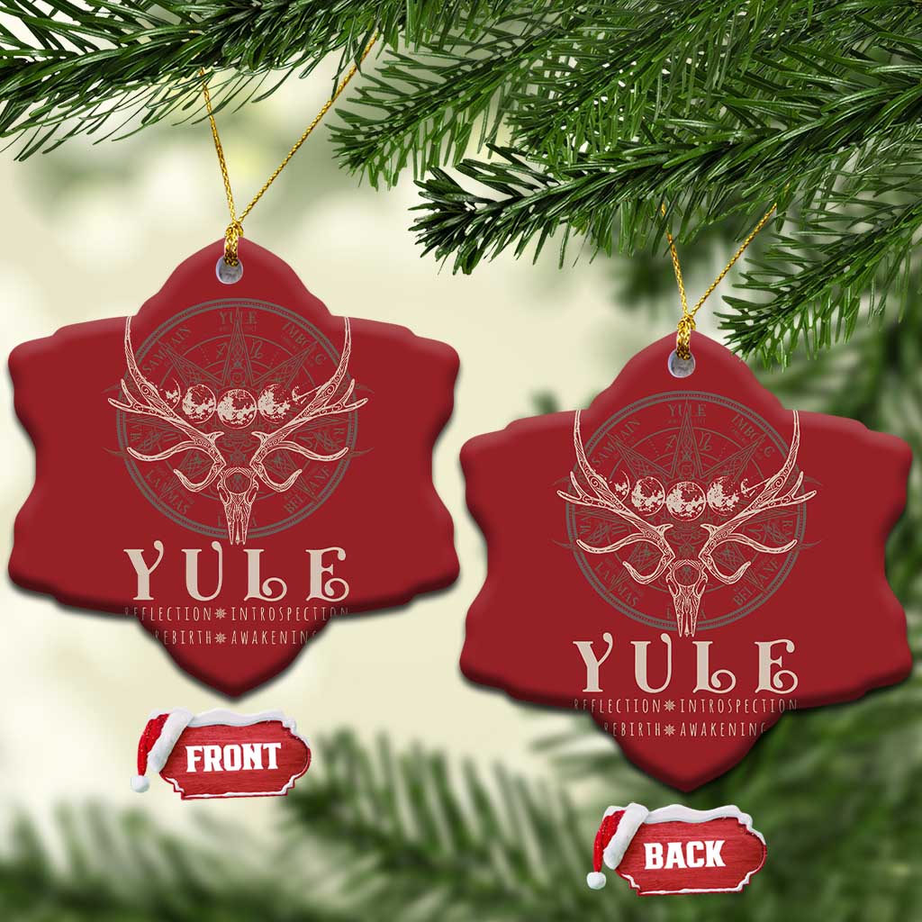 Yule Pagan Christmas Ornament Reflection Instrospection Rebirth Awakening TS11