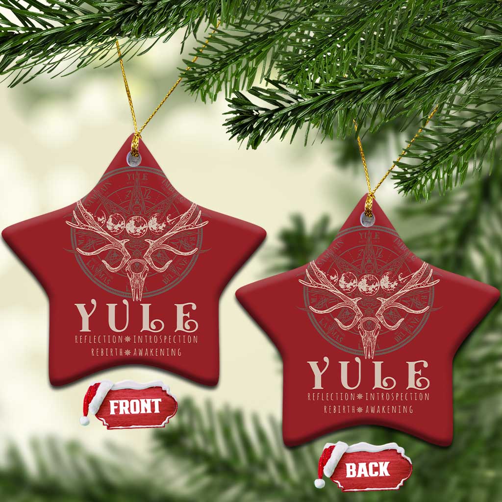 Yule Pagan Christmas Ornament Reflection Instrospection Rebirth Awakening TS11