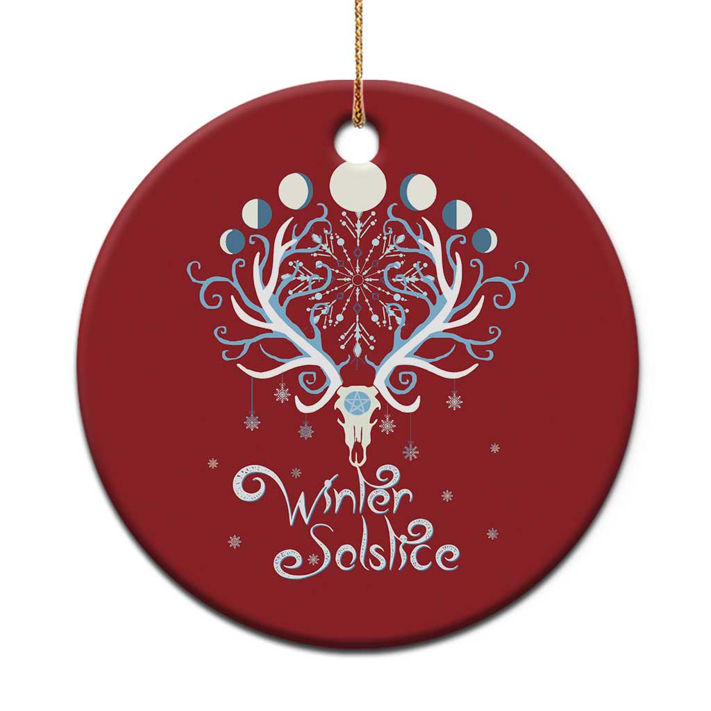 Winter Solstice Yule Pagan Xmas Reindeer Christmas Ornament TS11
