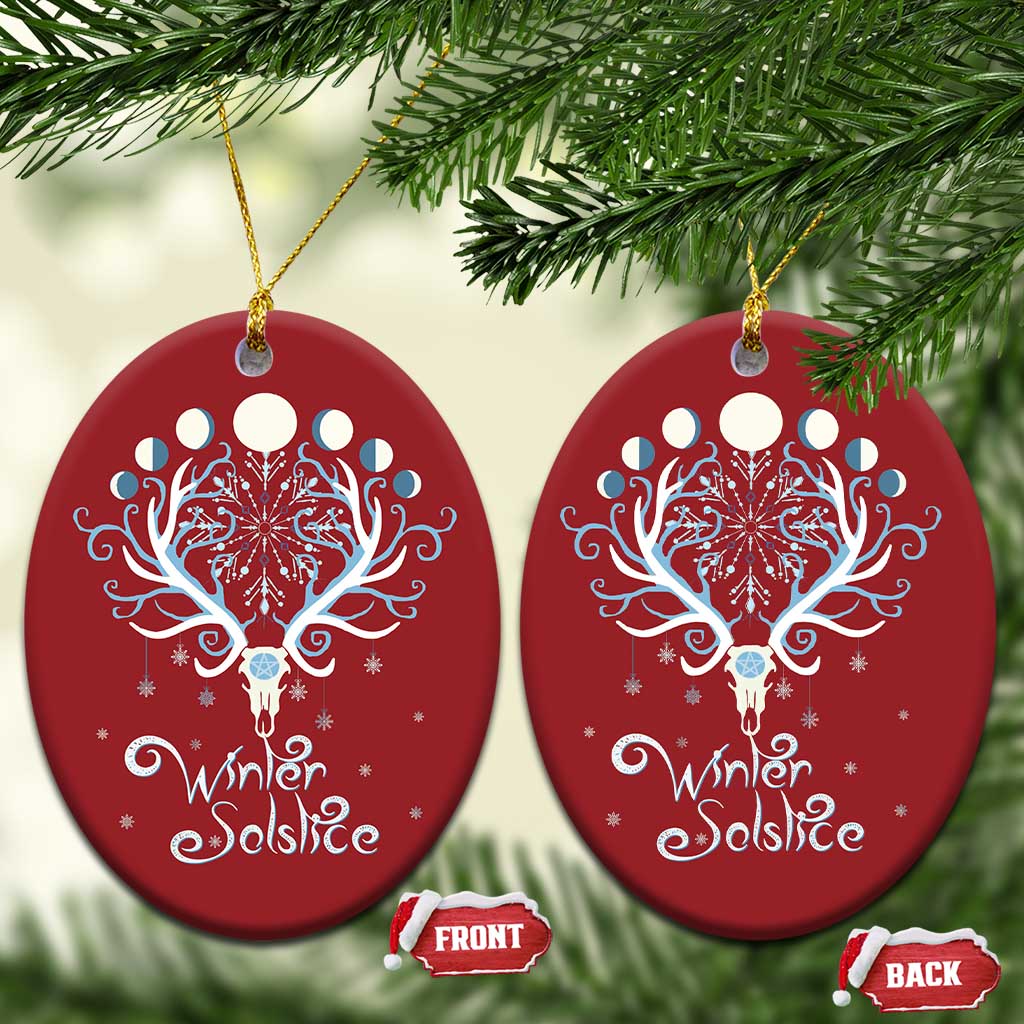 Winter Solstice Yule Pagan Xmas Reindeer Christmas Ornament TS11