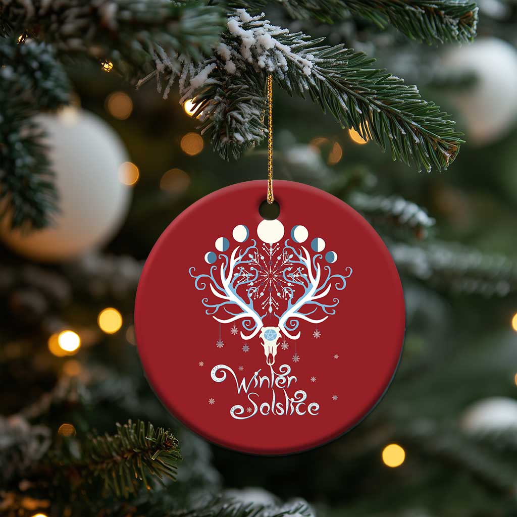 Winter Solstice Yule Pagan Xmas Reindeer Christmas Ornament TS11