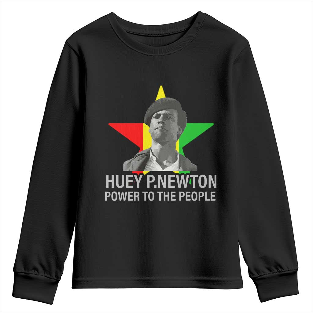 Huey P.Newton Power To The People Youth Sweatshirt Black Panther Party Black History TS11