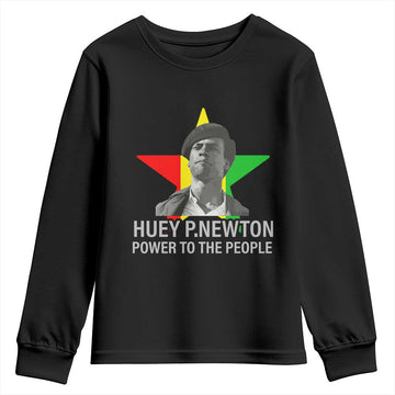 Huey P.Newton Power To The People Youth Sweatshirt Black Panther Party Black History TS11
