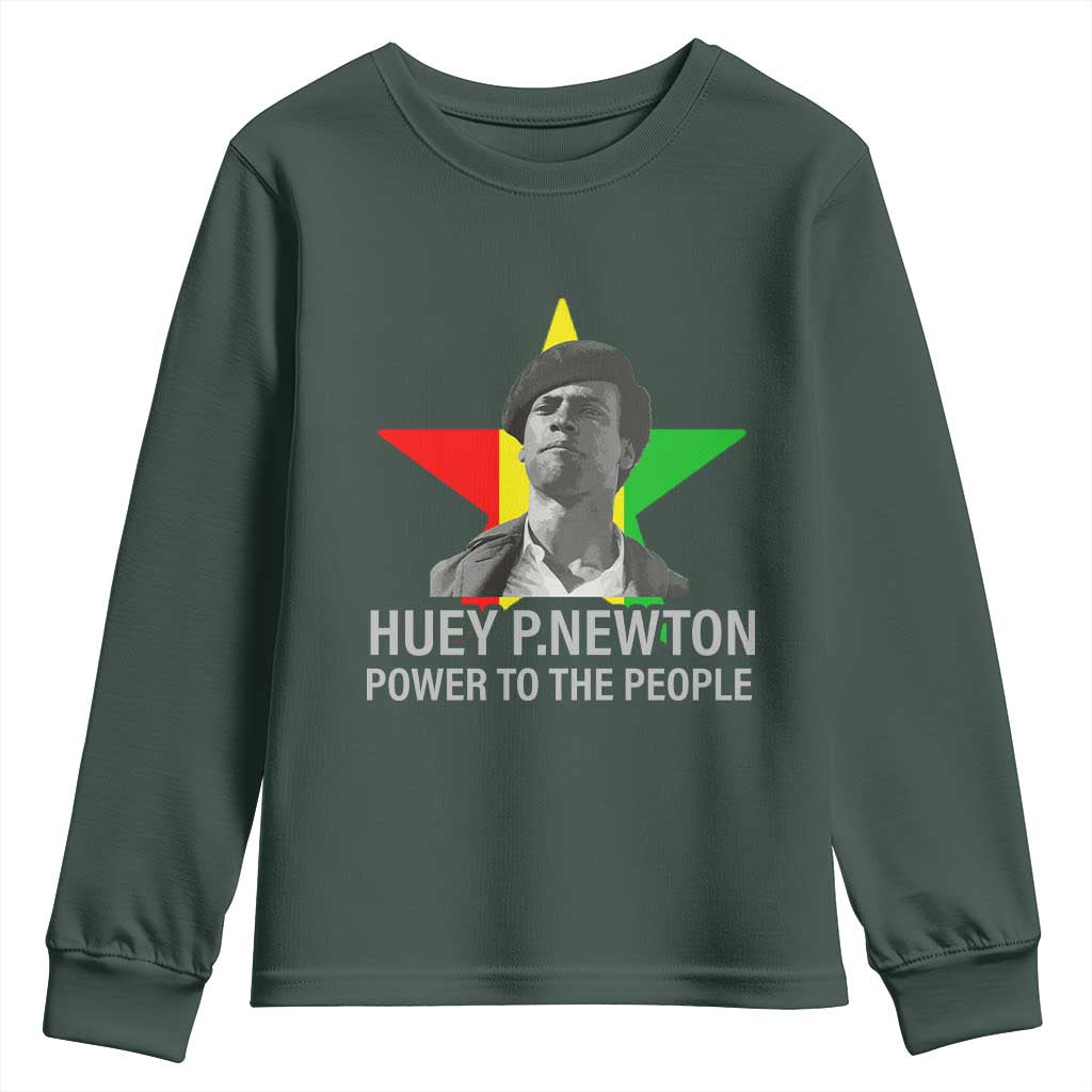 Huey P.Newton Power To The People Youth Sweatshirt Black Panther Party Black History TS11