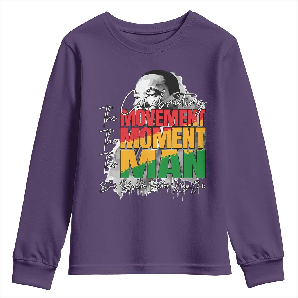 Martin Luther King Jr Youth Sweatshirt Celebrating The Movement Moment The Man TS11