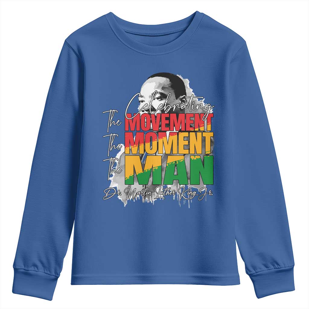 Martin Luther King Jr Youth Sweatshirt Celebrating The Movement Moment The Man TS11
