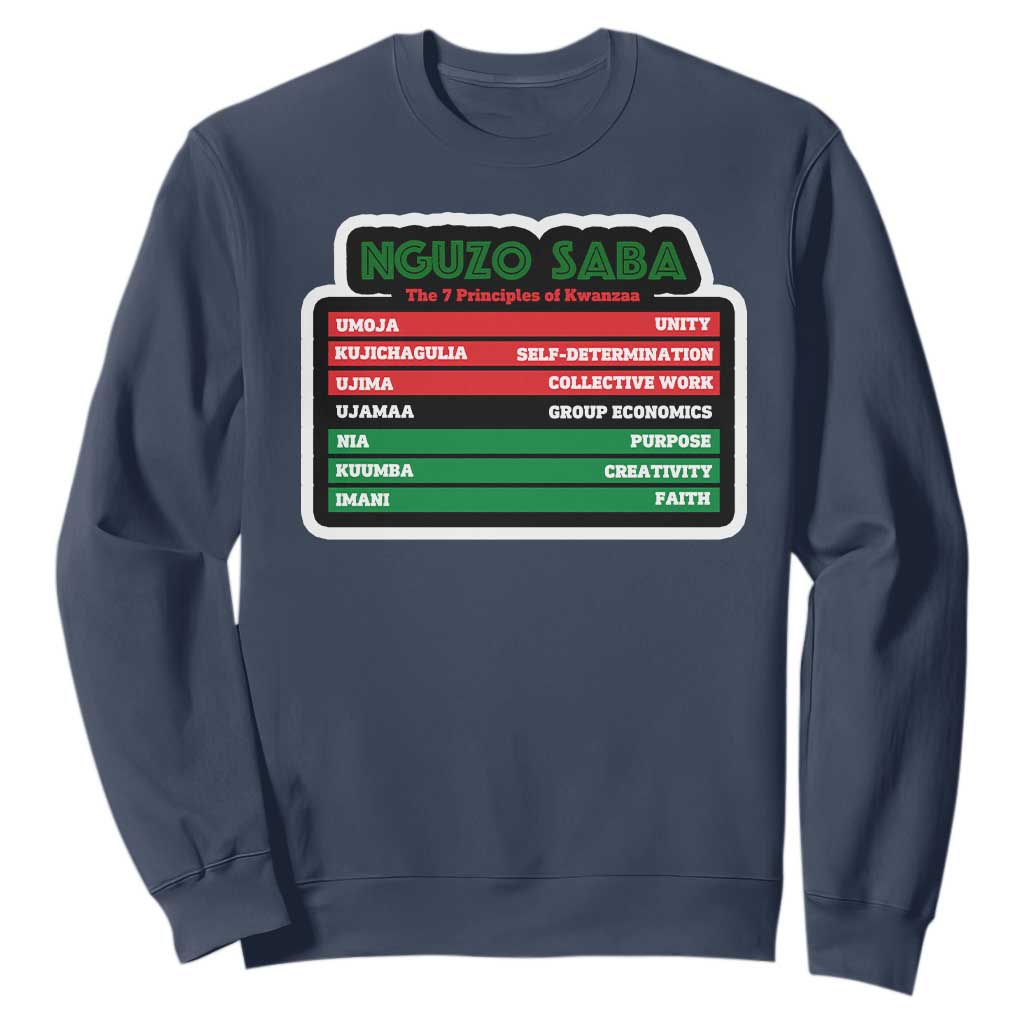 Nguzo Saba The 7 Principles Of Kwanzaa African American Sweatshirt TS11