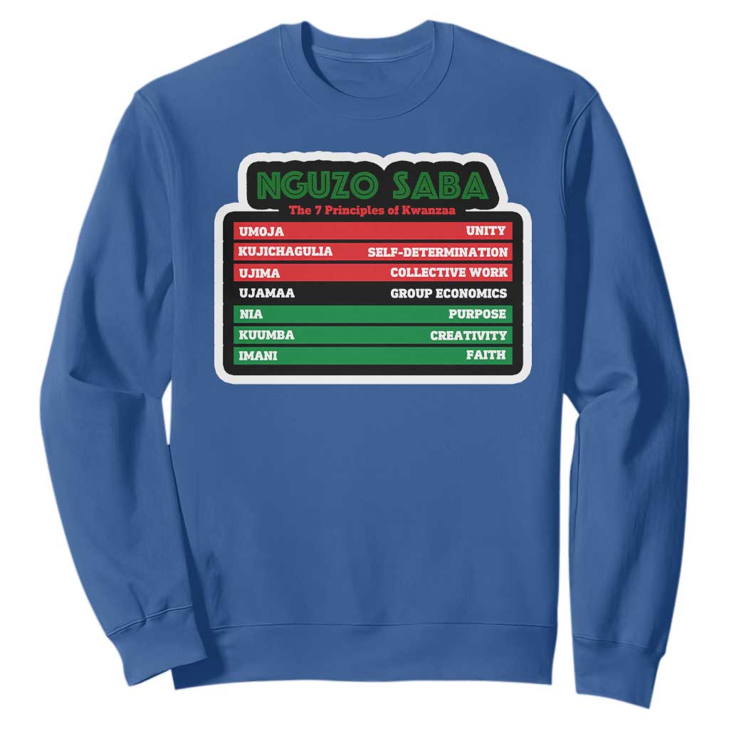 Nguzo Saba The 7 Principles Of Kwanzaa African American Sweatshirt TS11