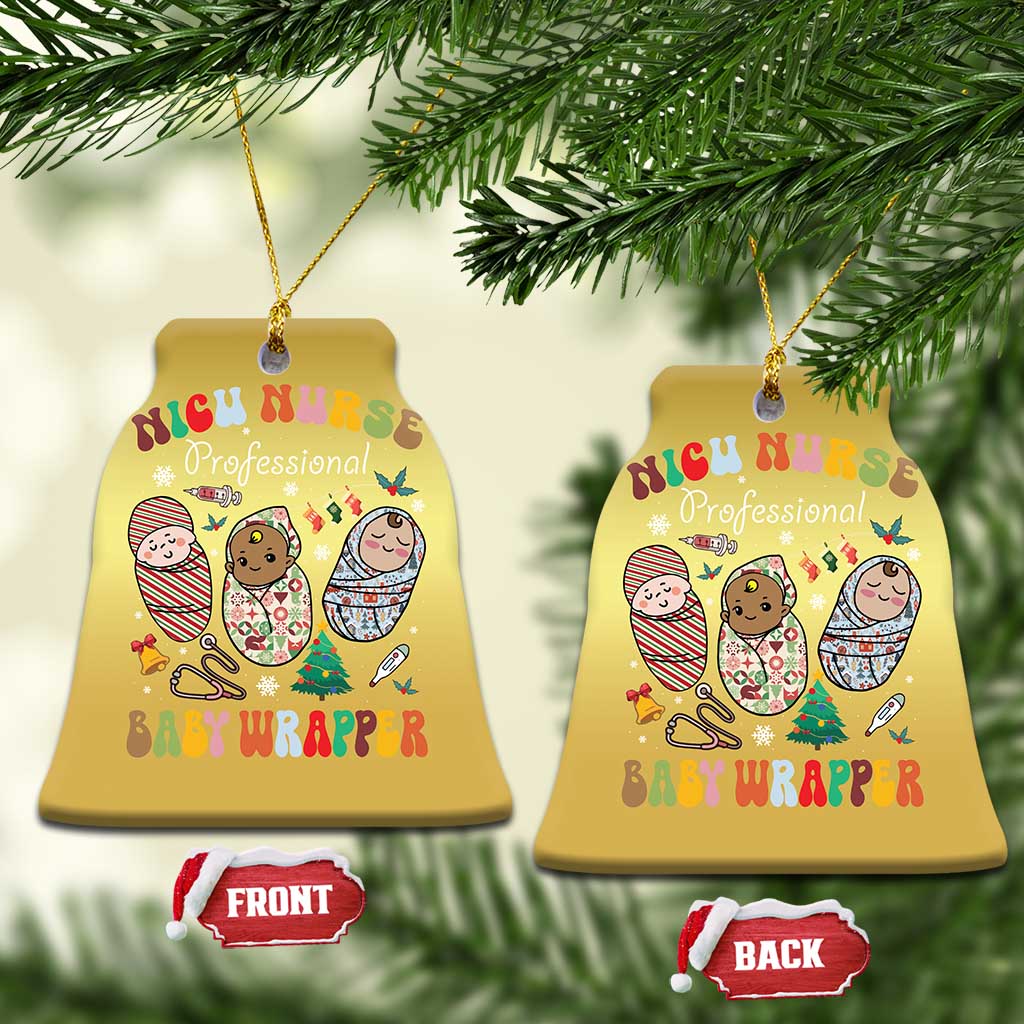 Funny NICU Nurse Xmas Christmas Ornament Professional Baby Wrapper TS11