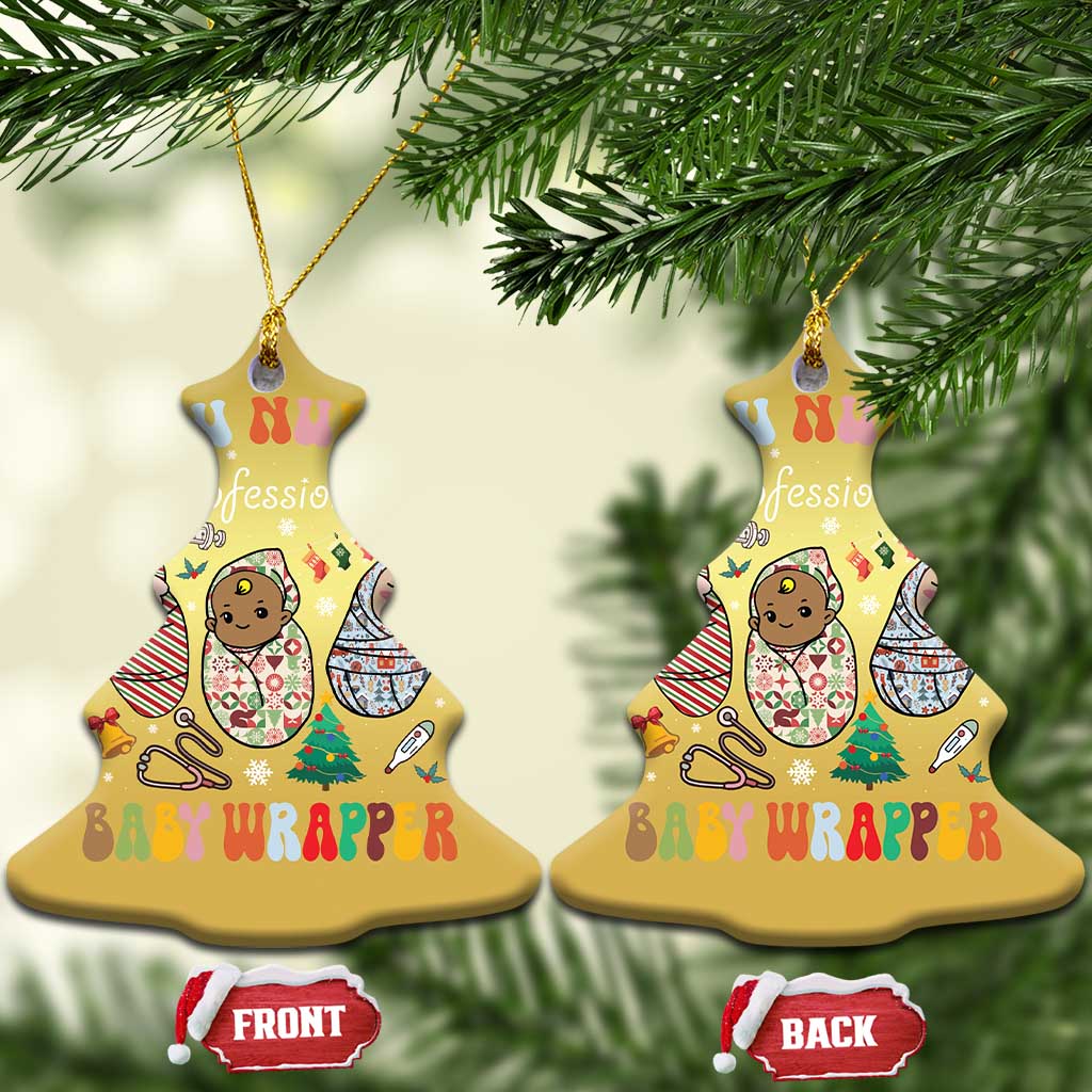 Funny NICU Nurse Xmas Christmas Ornament Professional Baby Wrapper TS11
