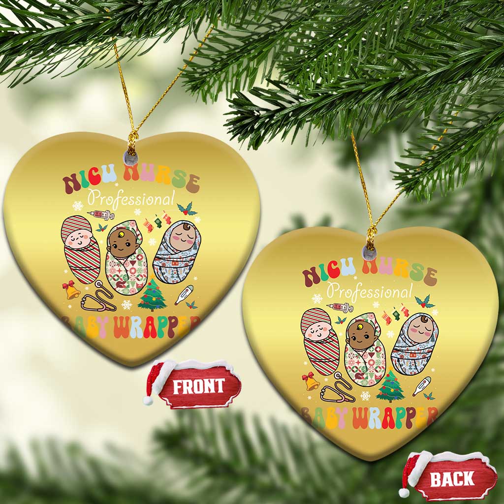 Funny NICU Nurse Xmas Christmas Ornament Professional Baby Wrapper TS11