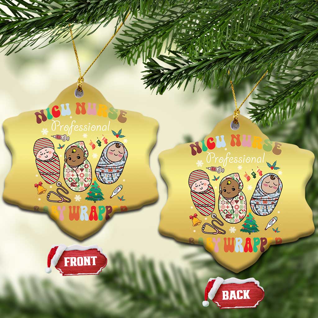 Funny NICU Nurse Xmas Christmas Ornament Professional Baby Wrapper TS11