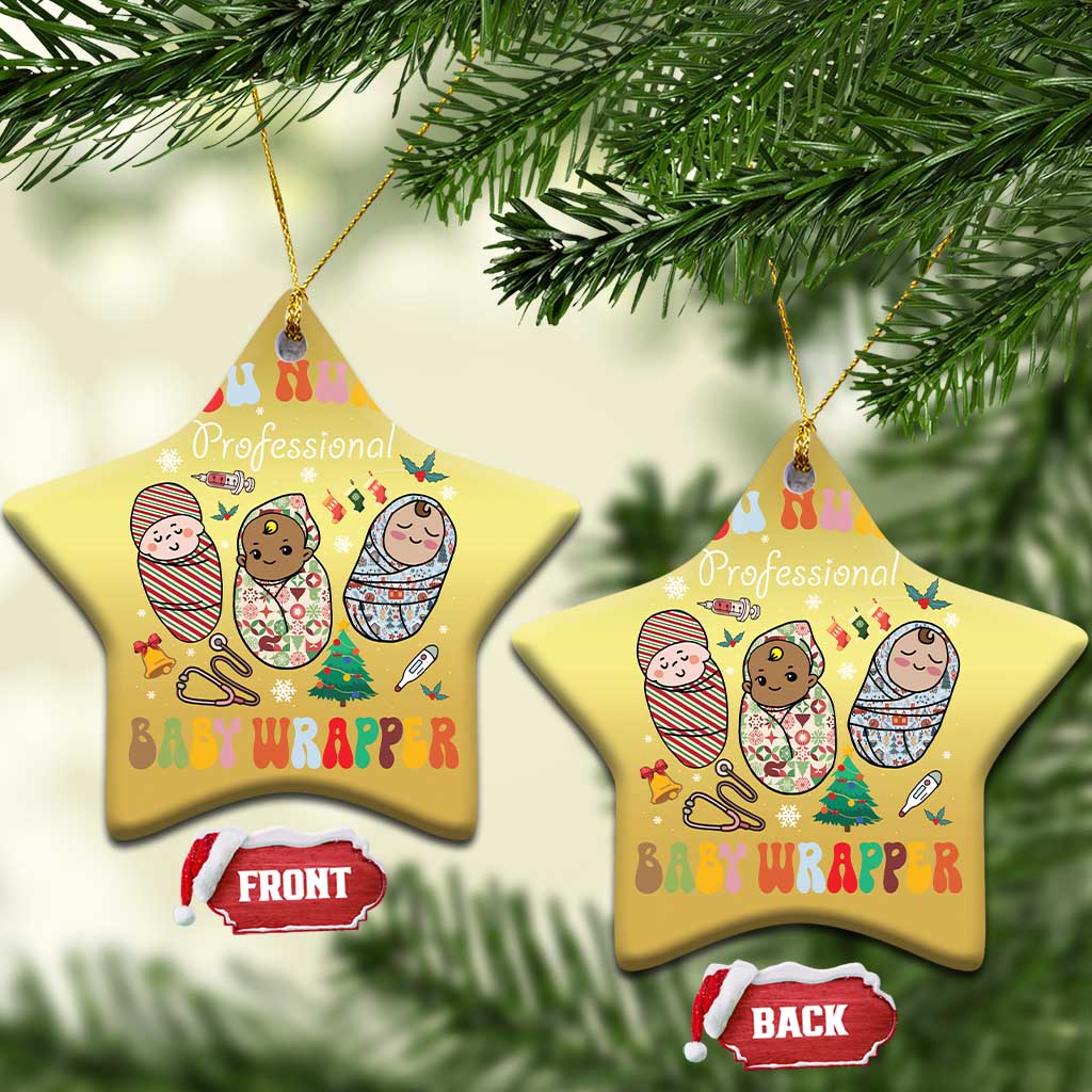 Funny NICU Nurse Xmas Christmas Ornament Professional Baby Wrapper TS11