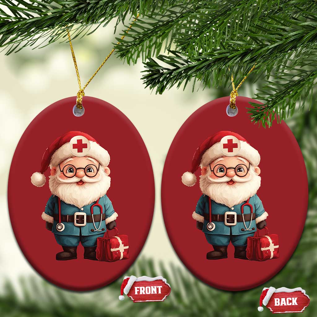 Funny Xmas Santa Doctor Medical Christmas Ornament TS11